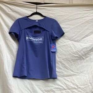 Expert Performance NWT Pickleball Women's Short Sleeve Blue Tee, size small